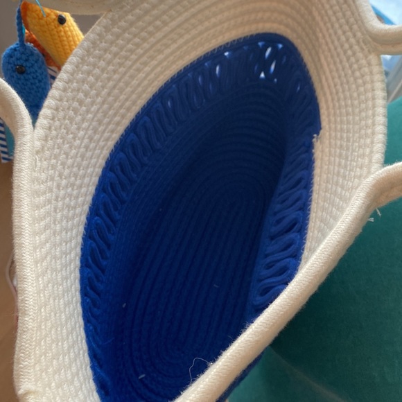 Large capacity Straw Bag double handle colorblock knitting fabric 🏖 beach Bag☀️ - Picture 3 of 6